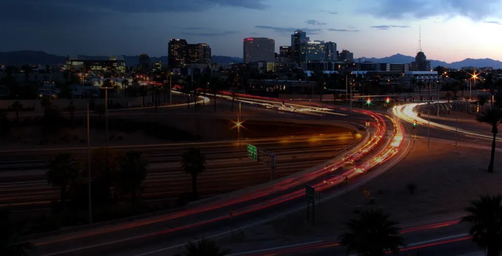 Long exposure of city