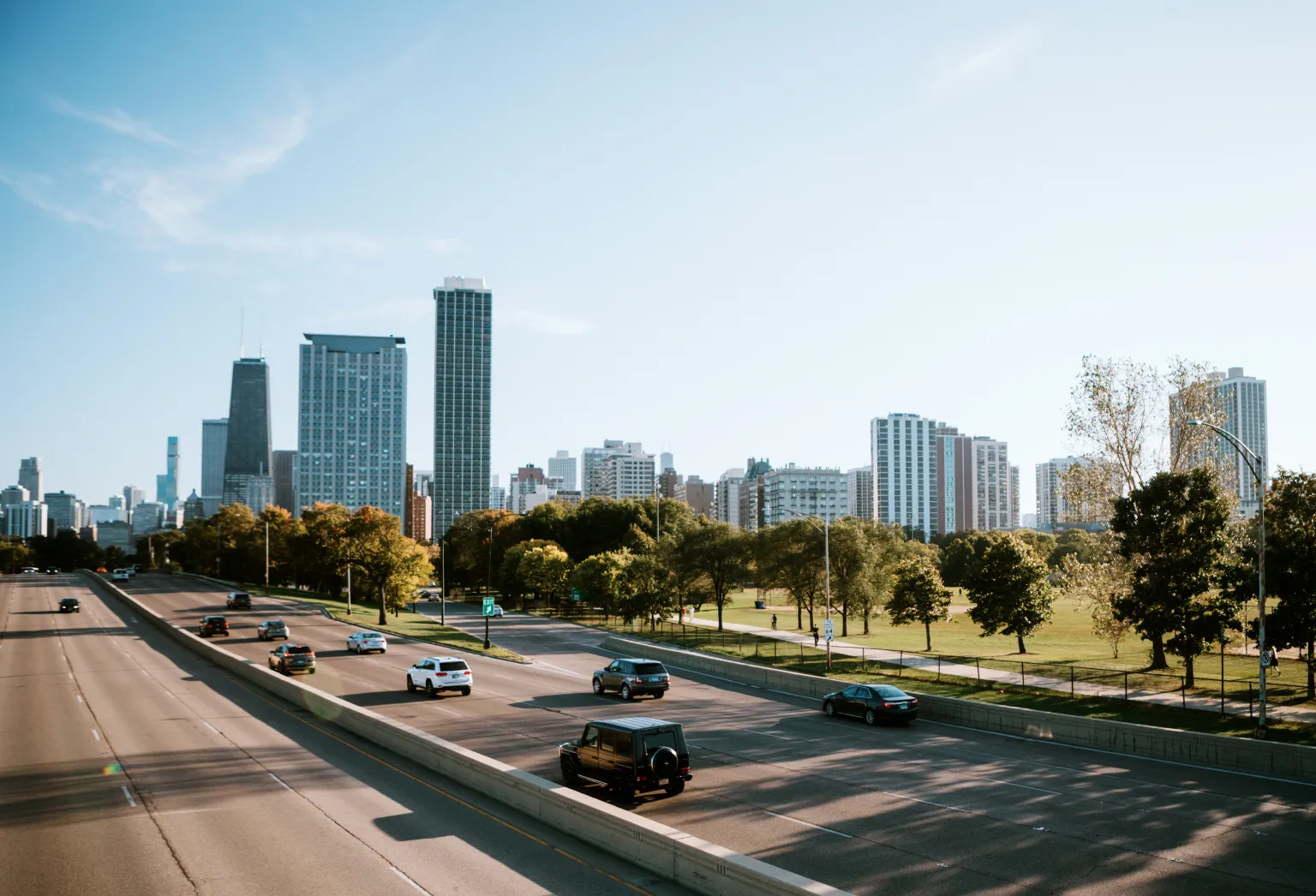 Cars driving on the highway